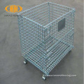 Cages de stockage en métal enduit en PVC avec 4 roues